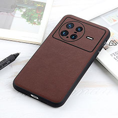 Soft Luxury Leather Snap On Case Cover B01H for Vivo X Note Brown