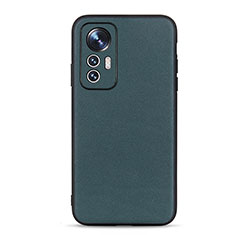 Soft Luxury Leather Snap On Case Cover B01H for Xiaomi Mi 12X 5G Green