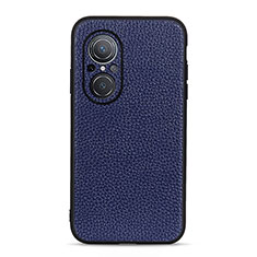 Soft Luxury Leather Snap On Case Cover B02H for Huawei Honor 50 SE 5G Blue