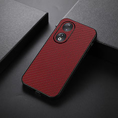 Soft Luxury Leather Snap On Case Cover B02H for Huawei Honor 90 5G Red