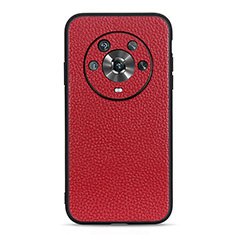 Soft Luxury Leather Snap On Case Cover B02H for Huawei Honor Magic4 5G Red