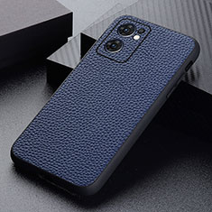 Soft Luxury Leather Snap On Case Cover B02H for OnePlus Nord CE 2 5G Blue