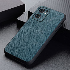 Soft Luxury Leather Snap On Case Cover B02H for Oppo Find X5 Lite 5G Green