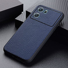 Soft Luxury Leather Snap On Case Cover B02H for Oppo K10 5G Blue