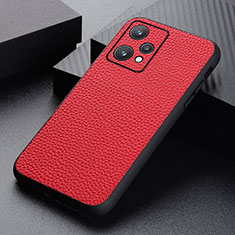 Soft Luxury Leather Snap On Case Cover B02H for Realme 9 5G Red