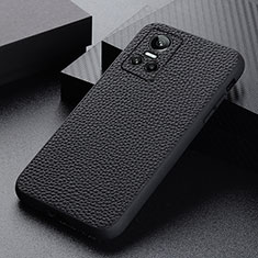 Soft Luxury Leather Snap On Case Cover B02H for Realme GT Neo3 5G Black