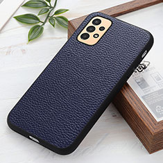 Soft Luxury Leather Snap On Case Cover B02H for Samsung Galaxy A13 4G Blue