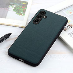 Soft Luxury Leather Snap On Case Cover B02H for Samsung Galaxy A14 4G Green