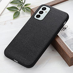 Soft Luxury Leather Snap On Case Cover B02H for Samsung Galaxy F23 5G Black