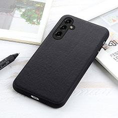 Soft Luxury Leather Snap On Case Cover B02H for Samsung Galaxy Jump3 5G Black