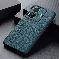 Soft Luxury Leather Snap On Case Cover B02H for Vivo T1 5G Green