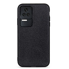 Soft Luxury Leather Snap On Case Cover B02H for Xiaomi Redmi K50 Pro 5G Black