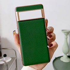 Soft Luxury Leather Snap On Case Cover B03H for Google Pixel 6 5G Green