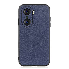 Soft Luxury Leather Snap On Case Cover B03H for Huawei Honor 60 5G Blue