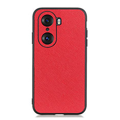 Soft Luxury Leather Snap On Case Cover B03H for Huawei Honor 60 5G Red