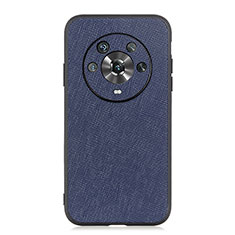 Soft Luxury Leather Snap On Case Cover B03H for Huawei Honor Magic4 5G Blue