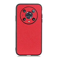 Soft Luxury Leather Snap On Case Cover B03H for Huawei Honor Magic4 Pro 5G Red