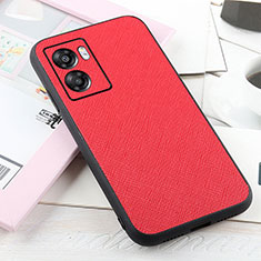 Soft Luxury Leather Snap On Case Cover B03H for Oppo A77 5G Red