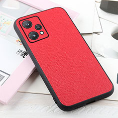 Soft Luxury Leather Snap On Case Cover B03H for Realme 9 Pro 5G Red