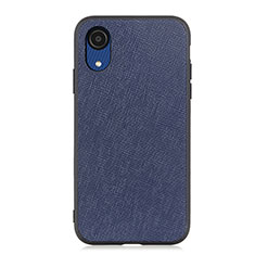 Soft Luxury Leather Snap On Case Cover B03H for Samsung Galaxy A03 Core Blue