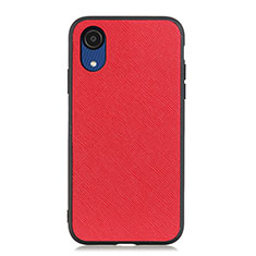 Soft Luxury Leather Snap On Case Cover B03H for Samsung Galaxy A03 Core Red