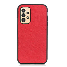 Soft Luxury Leather Snap On Case Cover B03H for Samsung Galaxy A13 4G Red