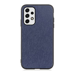 Soft Luxury Leather Snap On Case Cover B03H for Samsung Galaxy A23 4G Blue