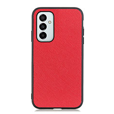 Soft Luxury Leather Snap On Case Cover B03H for Samsung Galaxy M23 5G Red