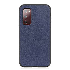 Soft Luxury Leather Snap On Case Cover B03H for Samsung Galaxy S20 FE 4G Blue