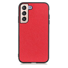 Soft Luxury Leather Snap On Case Cover B03H for Samsung Galaxy S21 5G Red