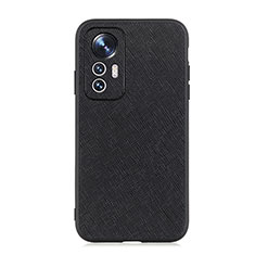 Soft Luxury Leather Snap On Case Cover B03H for Xiaomi Mi 12 5G Black