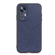 Soft Luxury Leather Snap On Case Cover B03H for Xiaomi Mi 12X 5G Blue