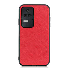 Soft Luxury Leather Snap On Case Cover B03H for Xiaomi Redmi K40S 5G Red