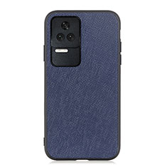 Soft Luxury Leather Snap On Case Cover B03H for Xiaomi Redmi K50 5G Blue