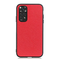 Soft Luxury Leather Snap On Case Cover B03H for Xiaomi Redmi Note 11 4G (2022) Red