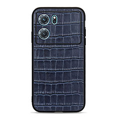 Soft Luxury Leather Snap On Case Cover B04H for Oppo K10 5G Blue