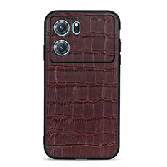 Soft Luxury Leather Snap On Case Cover B04H for Oppo K10 5G Brown