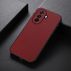 Soft Luxury Leather Snap On Case Cover B05H for Huawei Enjoy 50 Red