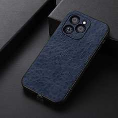 Soft Luxury Leather Snap On Case Cover B05H for Huawei Honor 60 SE 5G Blue