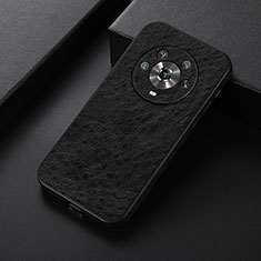 Soft Luxury Leather Snap On Case Cover B05H for Huawei Honor Magic4 5G Black