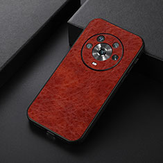 Soft Luxury Leather Snap On Case Cover B05H for Huawei Honor Magic4 5G Brown