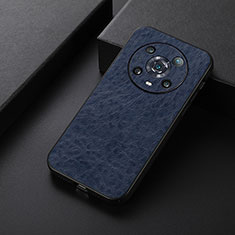 Soft Luxury Leather Snap On Case Cover B05H for Huawei Honor Magic4 Pro 5G Blue