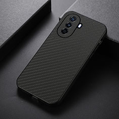 Soft Luxury Leather Snap On Case Cover B05H for Huawei Nova Y70 Black