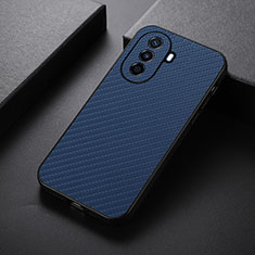 Soft Luxury Leather Snap On Case Cover B05H for Huawei Nova Y70 Blue