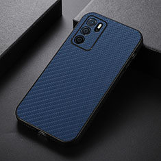 Soft Luxury Leather Snap On Case Cover B05H for Oppo A16 Blue