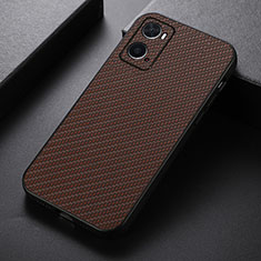 Soft Luxury Leather Snap On Case Cover B05H for Oppo A36 Brown