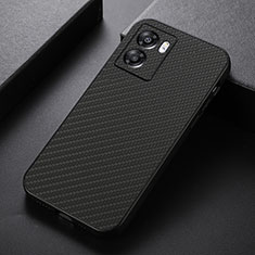 Soft Luxury Leather Snap On Case Cover B05H for Oppo A77 5G Black