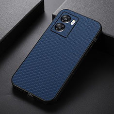 Soft Luxury Leather Snap On Case Cover B05H for Oppo A77 5G Blue