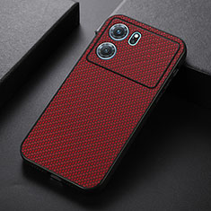 Soft Luxury Leather Snap On Case Cover B05H for Oppo K10 5G Red