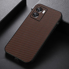 Soft Luxury Leather Snap On Case Cover B05H for Realme V23i 5G Brown